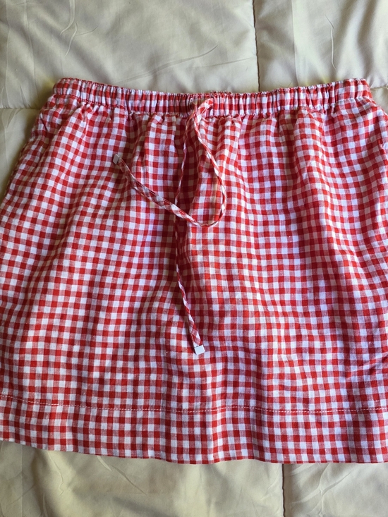 C&C California Dresses & Skirts - C &C Red and White Gingham Drawstring Skort